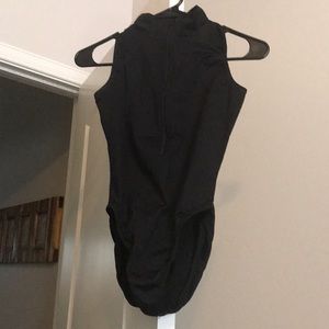 MotionWear High Neck Black Leotard